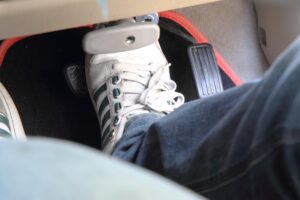 Applying Pressure to Brake Pedal