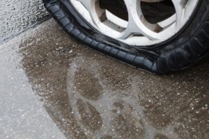 Flat Tire on Pavement