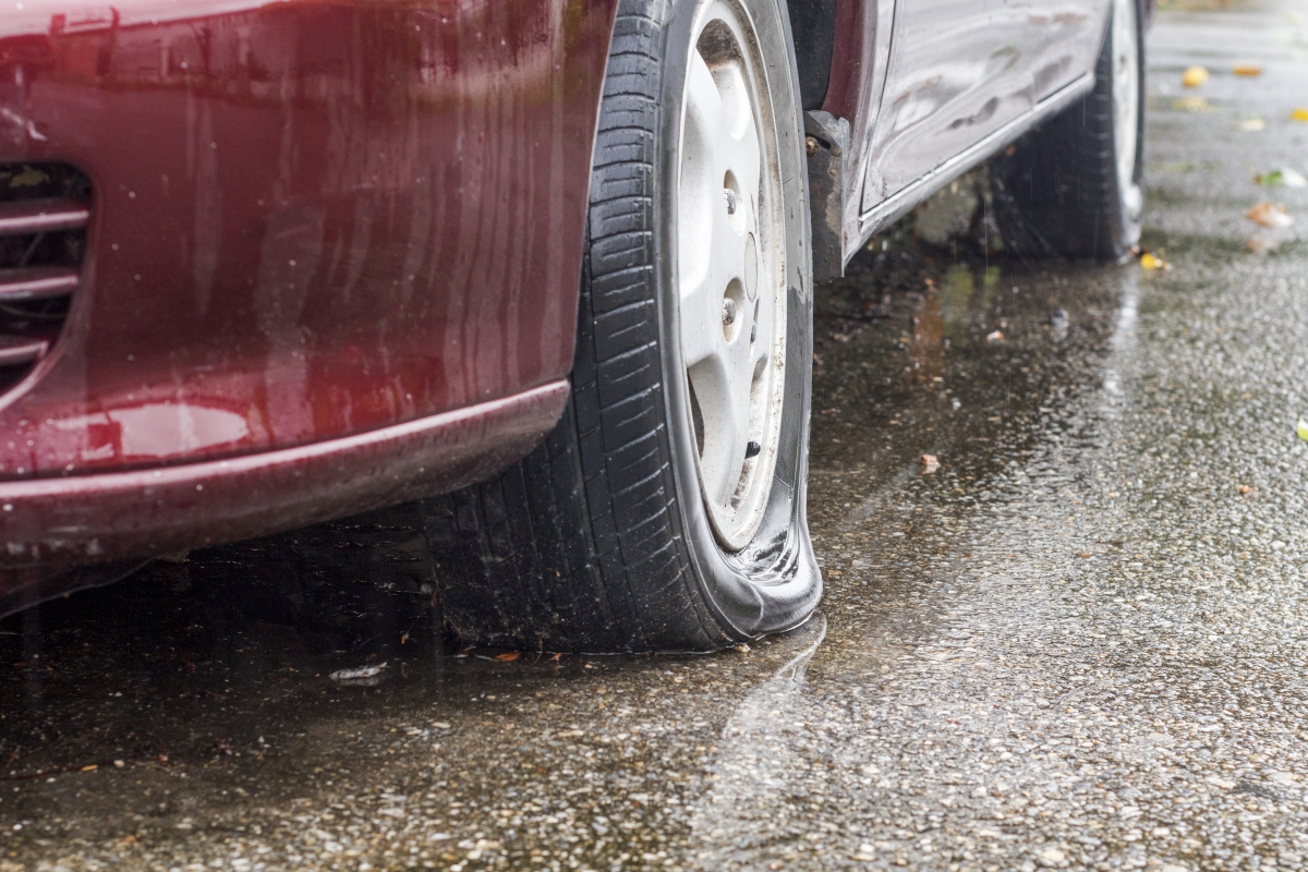 Flat Tire on Car