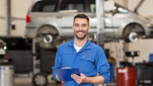 smiling mechanic