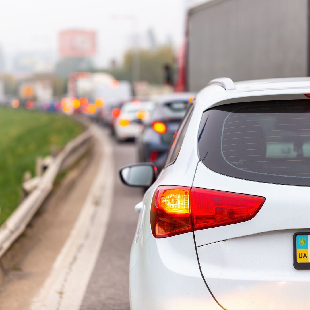cars stopped in traffic
