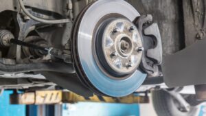 exposed brake component