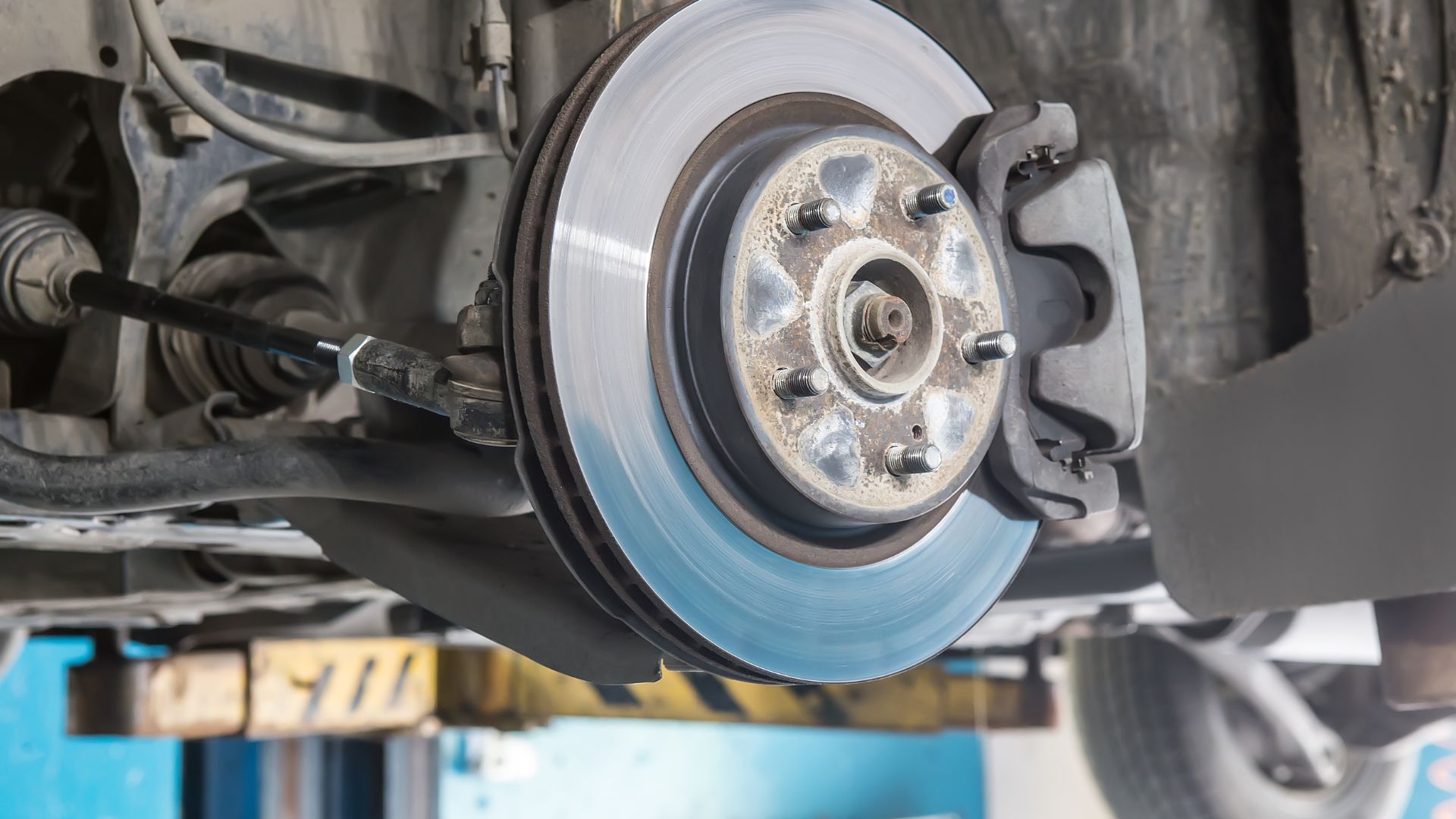 exposed brake component