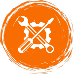 gear, screwdriver, wrench icon