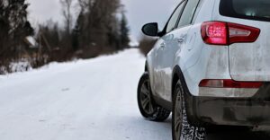 SUV on the snow